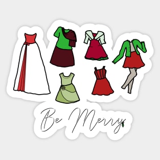 "Be Merry" Christmas Party Wardrobe Sticker